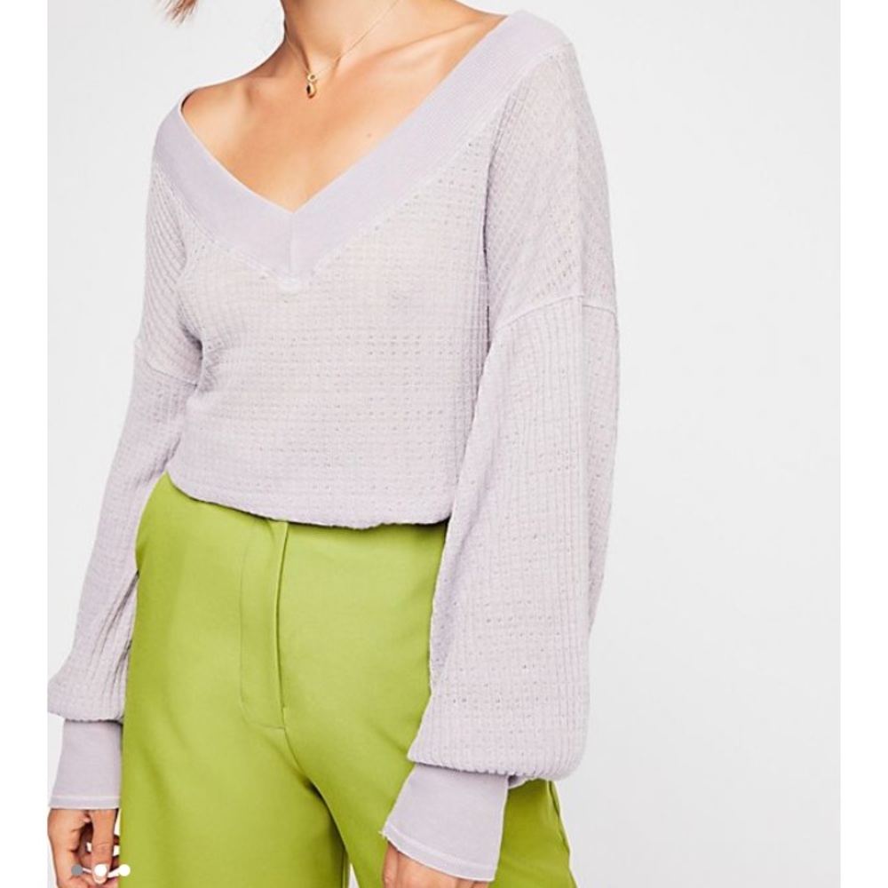 Free People Off the Shoulder Knit Sweater